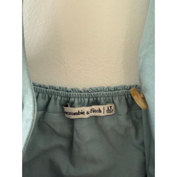 Abercrombie Blue Linen Button Down Dress - Size Large - Picture 4 of 4